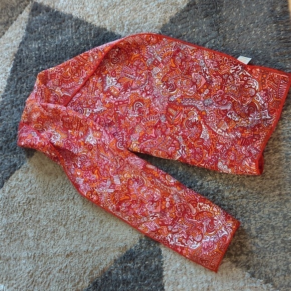 Glentex Vintage Scarf Rectangle Acetate Made In Japan Geometric Boho - Picture 7 of 8